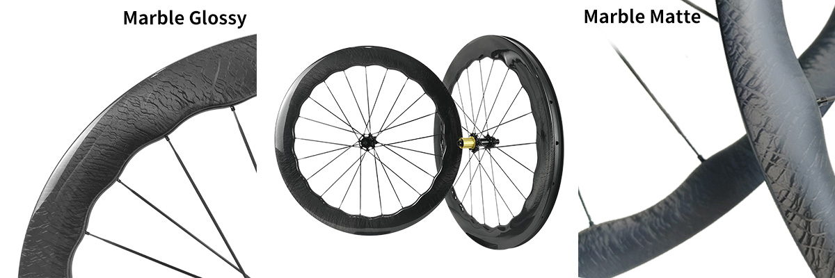 marble weave for carbon bike wheels