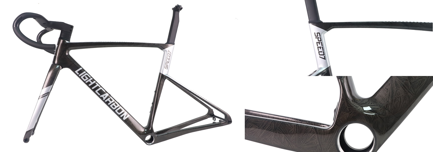 color painting carbon bike frameset