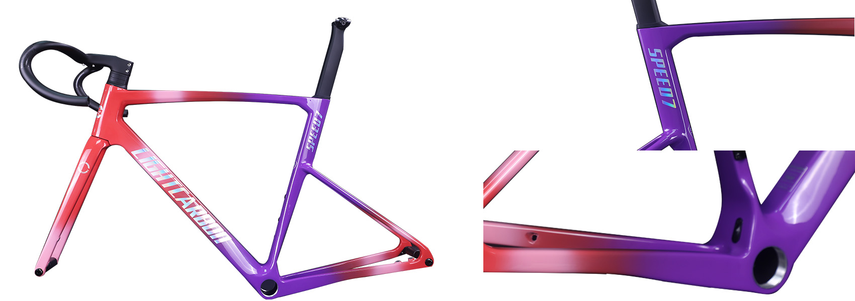 DIY color painting carbon bike frame