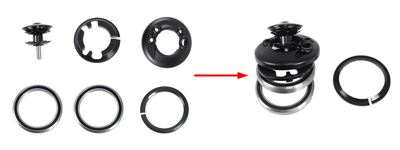 Headset and Spacers for ebike frame