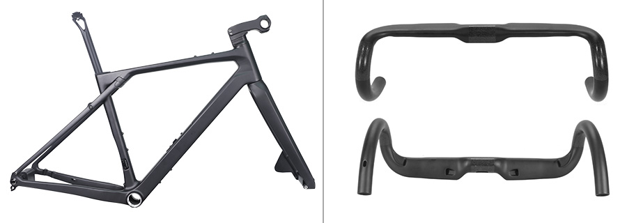 ProX gravel frame built with drop handlebar