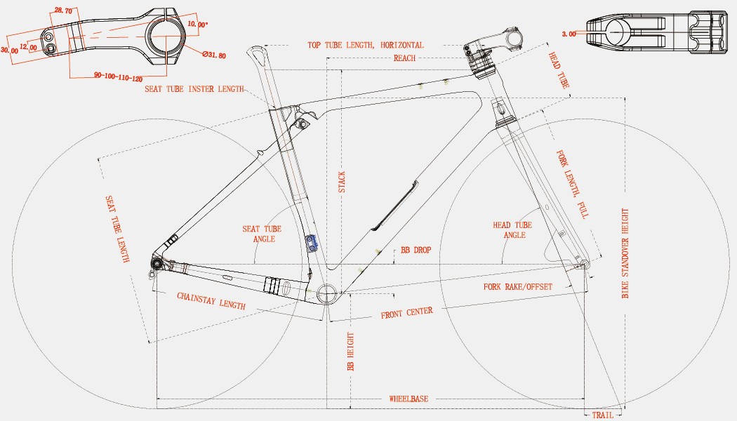 PXG087S-D gravel frame geometry