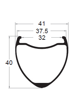 32mm inner width Gravel carbon rim 40mm depth