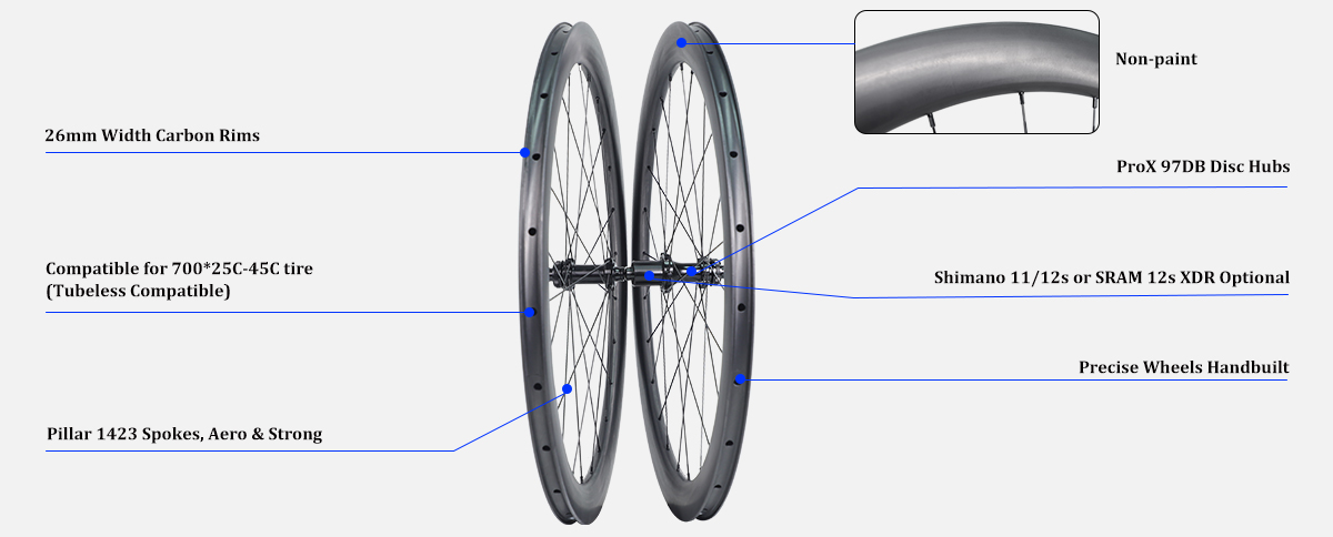ProX carbon road wheels 97DB Chinese cheap price wheels