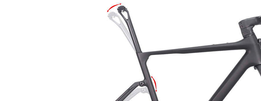 gravel bike frame with Micro Suspension Pivot System