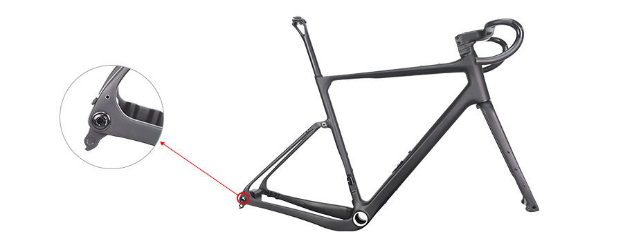 carbon gravel frame with UDH Hanger