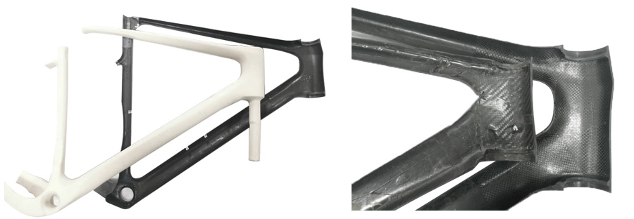 Latex 3D Mandrel Technology on gravel carbon frame Latex 3D Mandrel Technology on gravel carbon frame