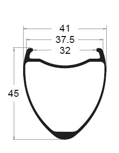 gravel carbon rim 45mm depth