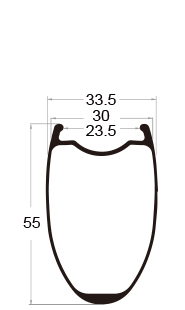 wide bicycle road rim 55mm depth