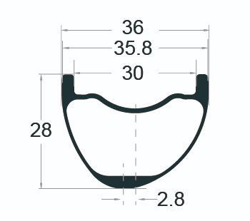 AD32-36SL 32er MTB carbon rims